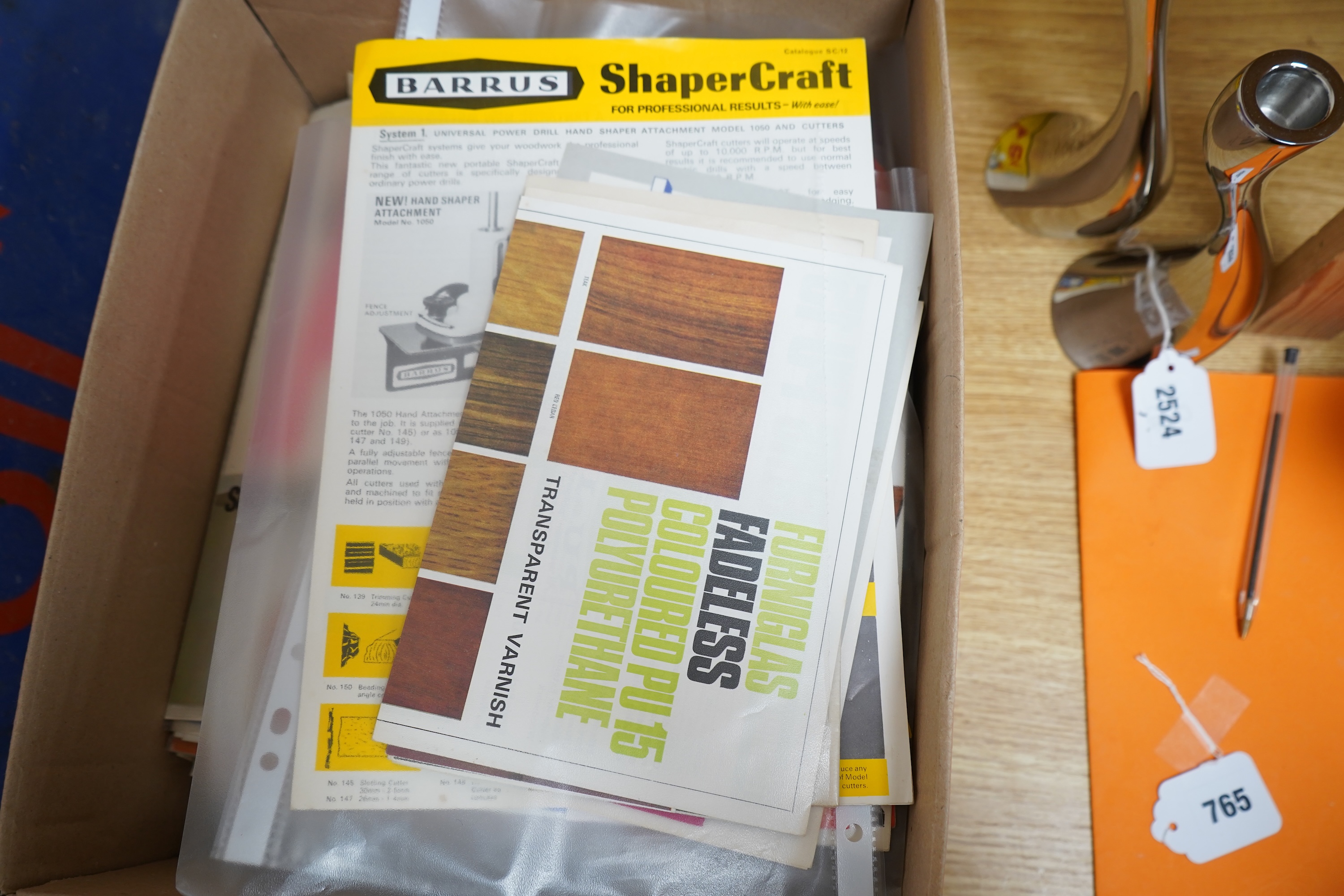A collection of 1970s advertising booklets for G Plan, Ladderax, Qualcast, Pyrex, etc.